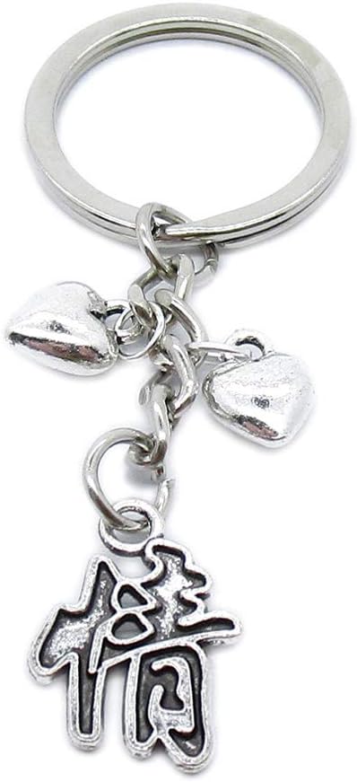 Keyrings Keychains KA0356 Character Chinese Heart Love